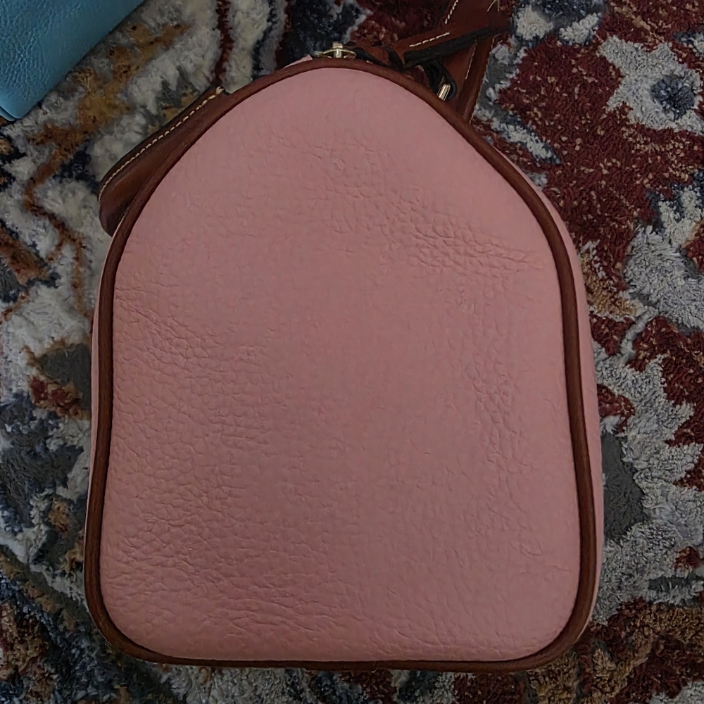 Dooney & Bourke Pink Satchel with Brown Trim - Picture 4 of 6